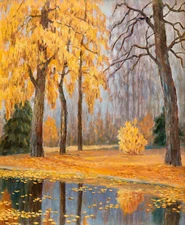 Fall Landscape by Mikhail Germashev, Giclee Canvas Print, in various sizes