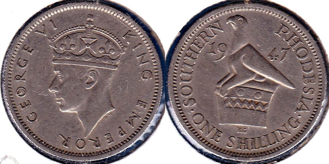 Southern Rhodesia 1947 1 Shilling KM-18.b CU-NI XF+ - US Seller | eBay