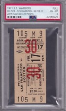 1971 San Francisco WARRIORS FULL TICKET PSA 8 NM/MT RARE John HAVLICEK - CELTICS