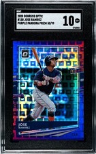 2020 Donruss Optic #158 Jose Ramirez PURPLE PANDORA PRIZM /99 SGC 10 GEM MINT