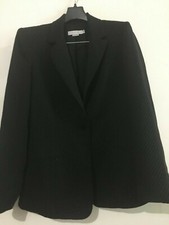 Garfield Marks Size 6 Black Stripe Jacket Women Formal Stylish Modern