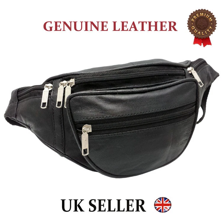 Real Genuine Leather Bum Waist Bag Travel Holiday Money Pouch Belt