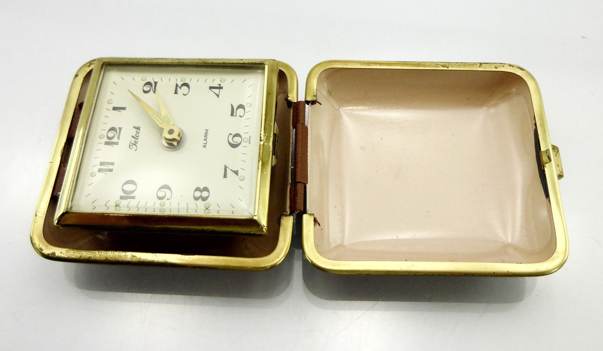 Telock Traveler Japan Hand-winding Alarm Vintage Clock | eBay