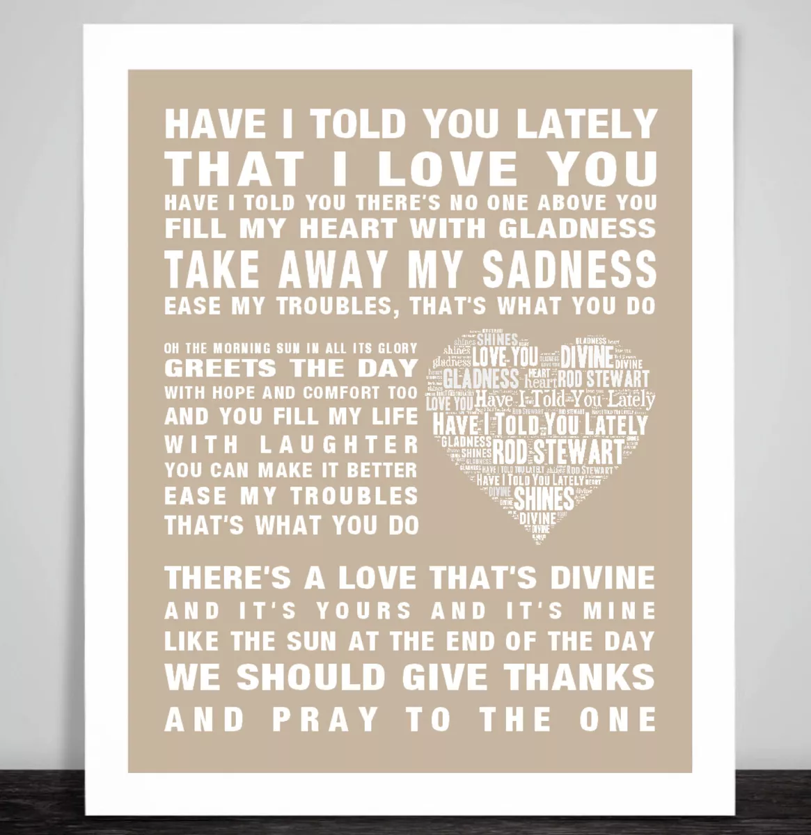 Pink True Love Vintage Heart Song Lyric Quote Music Poster Print