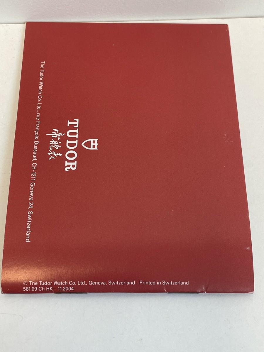Tudor 2004 Booklet For All Models Prince Monarch Tiger Chronograph
