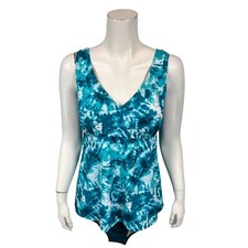 Kim Gravel x Swimsuits For All Flowy Tankini and Brief Set Tahiti TyeDye Size 12
