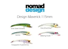 Nomad Design Maverick 115mm 21g Hardbody Floating Fishing Lure - Choose Colour B