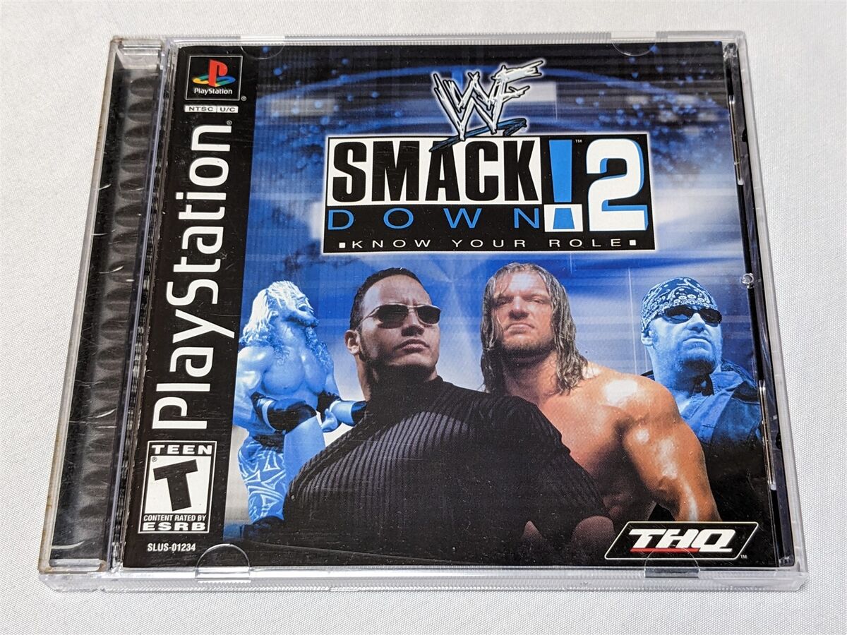 WWF Smackdown 2 Know Your Role Complete PlayStation 1 PS1 PS2 2 **WORKS  GREAT**