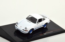 Porsche 911 Carrera RS 2.7 1973 White Blue Lane IXO CLC320N 1:43 Diecast Car