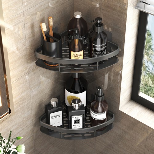 Adhesive Corner Shower Wall Mounted Bathroom Shelves Shower Storage ...