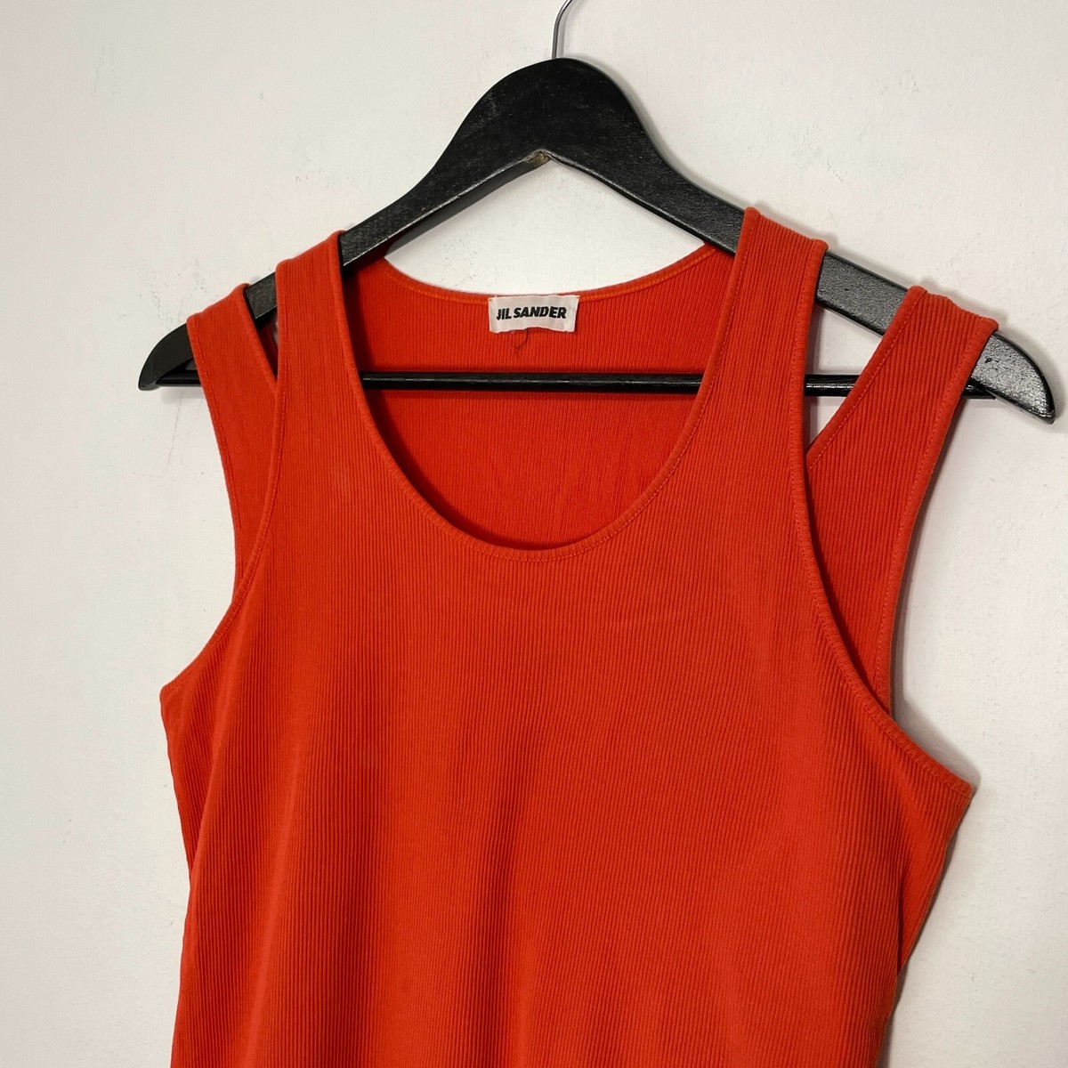 Vintage Jil Sander Layered Ribbed Tank Top Size L Orange | eBay