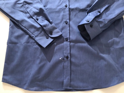 ROYAL CLASS Hombre Camisa,Talla 43 ,Azul 100% Algodón,Slim Fit,Nuevo + Regalos - Imagen 6 de 12