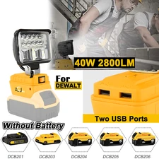 LED Work Light For Dewalt 20V MAX Flood Light Torch for Workshop Camping