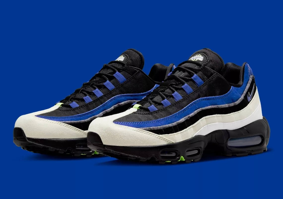 NIKE Air Max 95 SE Black Game Royal Sail White Mens 14 New $185
