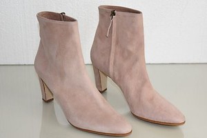 nude suede booties