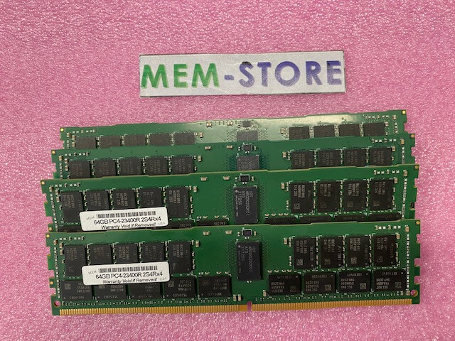 Lot of 64GB DDR4 RDIMM 2933MHz 256GB TSV Memory RAM for