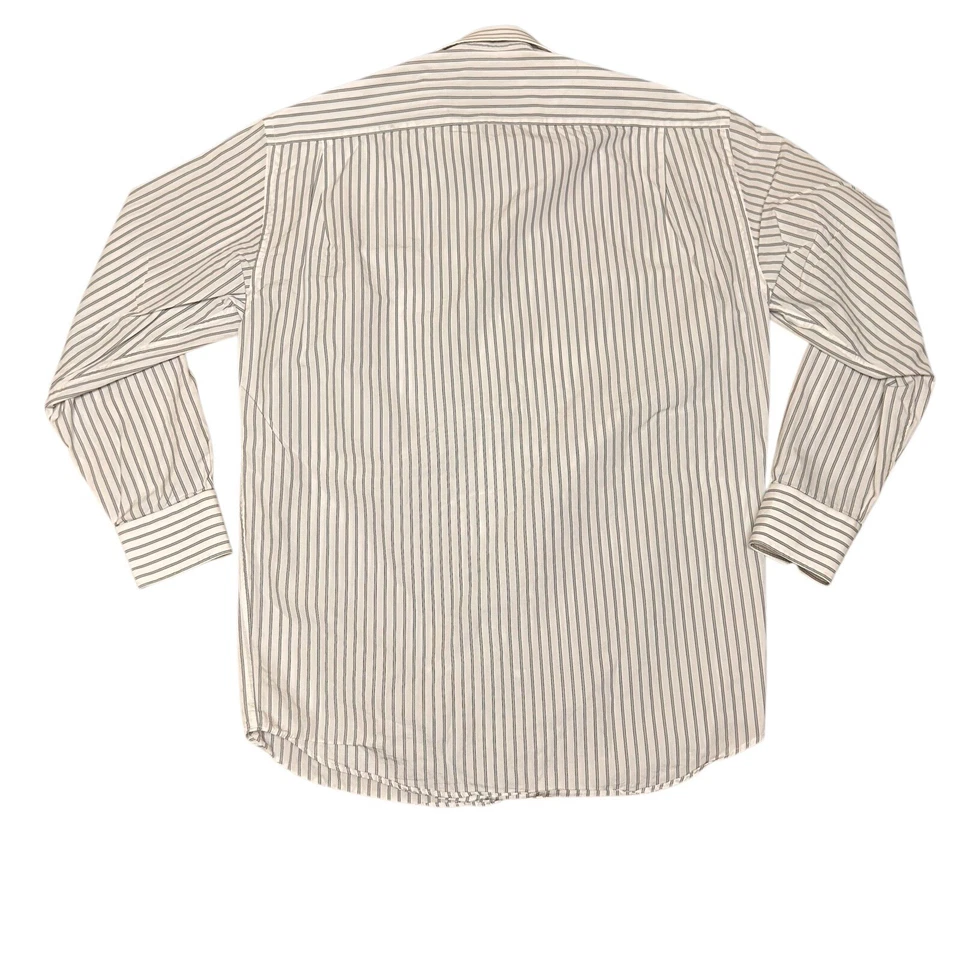 Camisa Canali Para Hombre 15.5 39 Blanco Rayas Abotonada Algodón Hecha en Italia Diseñador Foto 4 de 4