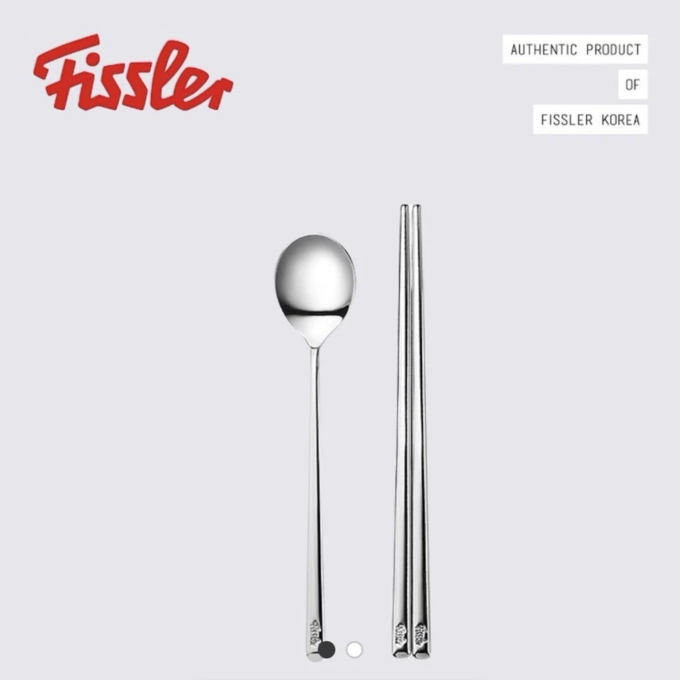 Juego de cubiertos estilo coreano Fissler para dos palillos de cuchara 4 piezas acero inoxidable Foto 2 de 4