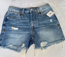 We The free Free People Size 25 Denim Shorts Loose Cannon Button Fly