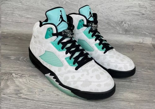 Nike Air Jordan 5 Retro "Island Green" CN2932-100 Taglia: UK 10, EU 45, US 11 - Foto 22 di 24