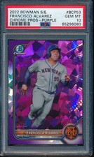 PSA 10 FRANCISCO ALVAREZ 2022 Bowman Sapphire PURPLE REFRACTOR #/25 RC GEM MINT