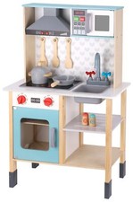 TOOKYLAND Wooden Play Kitchen Set - Pretend Cooking Playset, 3 Years 