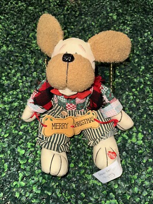 Vintage Christmas Caroling Character Dog Barks Jingle Bells Decor