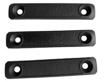 Pack of 3  M-LOK rail 3" cover grip panels - Black / 3-slot For MLOK rails