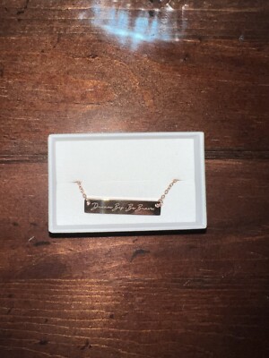 Mignon & Mignon Bar Necklace  Dream Big, Be Brave 