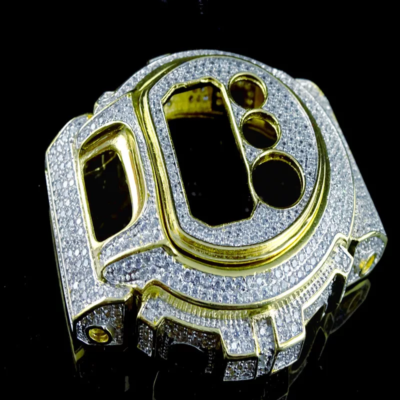 NEW CASIO G SHOCK G SHOCK DW 6900 2 PIECE WHITE CZ ON YELLOW WATCH
