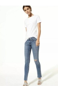 Rag Bone Skinny Raw Hem Distressed Midland Wash Size 26 Rn 1079 Ebay