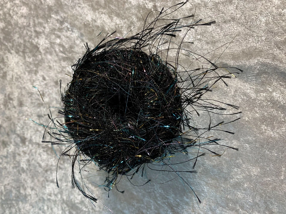 One ball Ironstone "Eyelash Yarn", Color #1, discontinued - Image 3 of 4