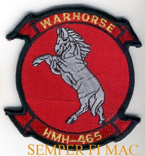 HMH 465 WAR HORSE PATCH US MARINES PIN UP MCAS MAW HELICOPTER STALLION 