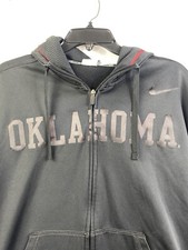 Nike Mens Size Medium Jacket OU Oklahoma Sooners Full Zip Hoodie Therma-Fit
