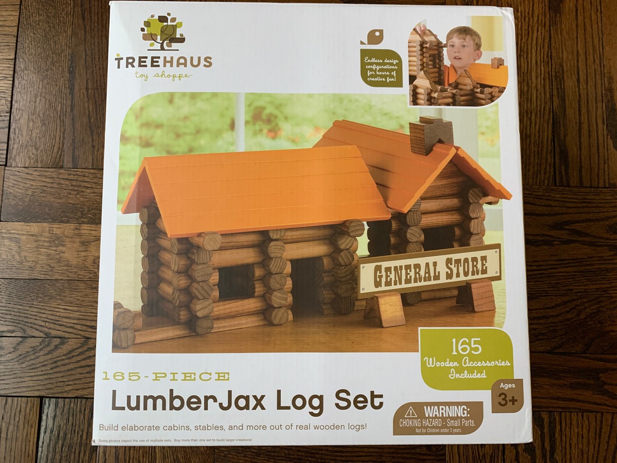 Treehaus 165 Pieces Lumberjax Wood Log Set Wooden General Store