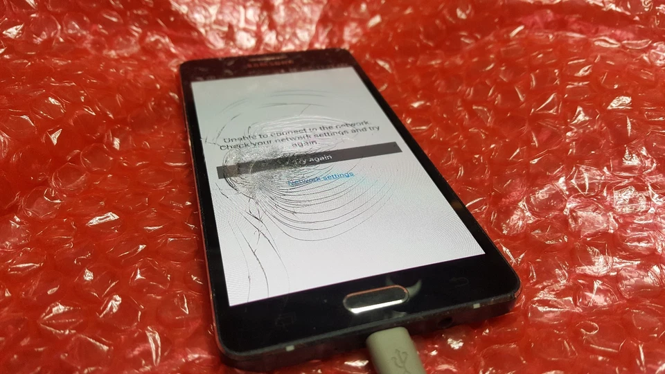 Original Negro agrietado Buena Pantalla LCD para Samsung Galaxy A5 A500 2015 Luz SBI Foto 4 de 4