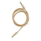 Golden Aux Cable Audio Lead 3.5mm Jack to Jack Stereo Male For Car PC Phone