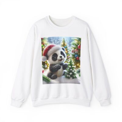Christmas Panda Sweatshirt, Cozy Holiday Apparel, Cute Gift for Animal Lovers,