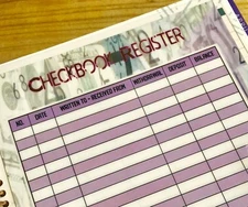 Checkbook Register and Bills to Pay Dashboard for use with Erin Condren Planner