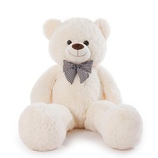 47 inch Giant Teddy Bear Stuffed Animal White Big Plush Teddy Bear Valentine'...