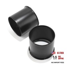 2Pcs 5.15" Push Through Wheel Center Caps 5.15" Hub 4.45"H Matte Black