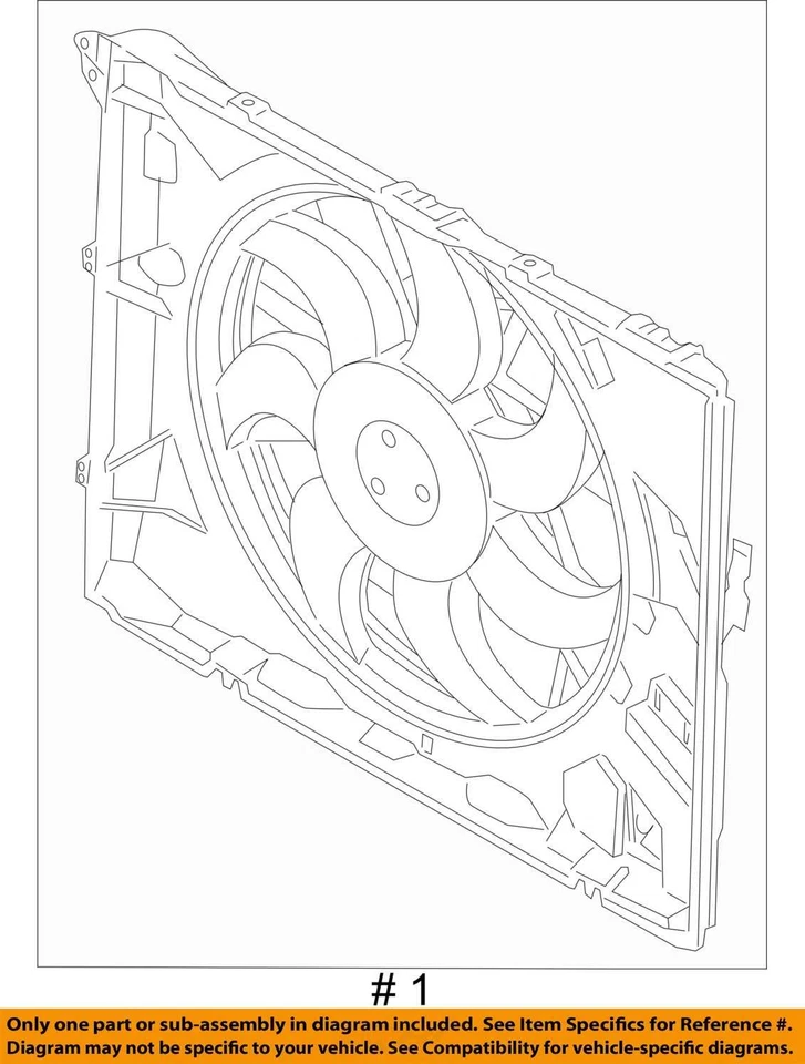 Conjunto de motor ventilador de refrigeración radiador eléctrico BMW 328i Xdrive TJ8FJ Foto 3 de 3