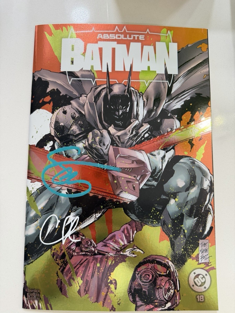 バットマン　限定プリント CLAY MANN ABSOLUTE BATMAN #18 CHAINSAW FOIL GITD SIGNED 2X CLAY