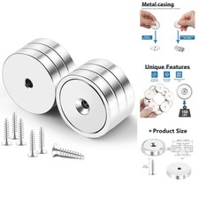 6-Pack Neodymium Magnets with 150LBS Strength - Durable Round Magnetic Holders