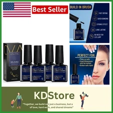 Strong Nail Adhesive Gel 4 Pack - Quick Dry Nail Bond & Strengthener for Acry...