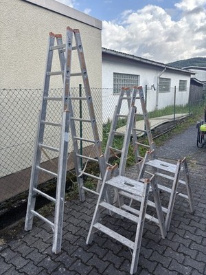 Stehleiter Doppelleiter Beidseitig Begehbar Bockleiter Treppe , Tritte