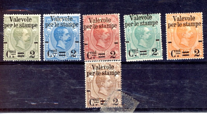 ITALY--Complete set Scott #58-#63