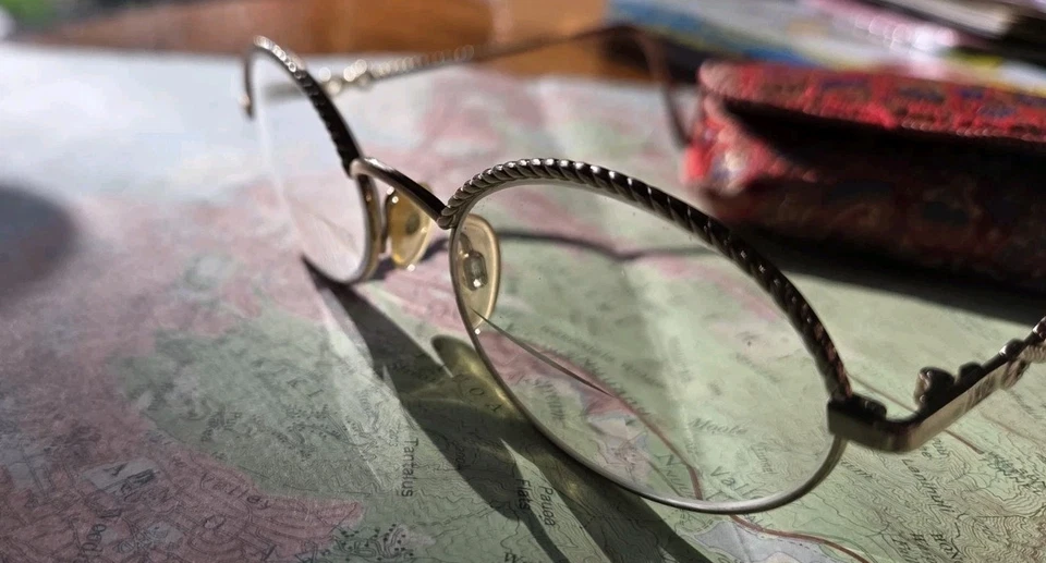 Gafas YSL Yves Saint Laurent marco de metal Italia vintage trenzadas tono dorado Foto 3 de 4