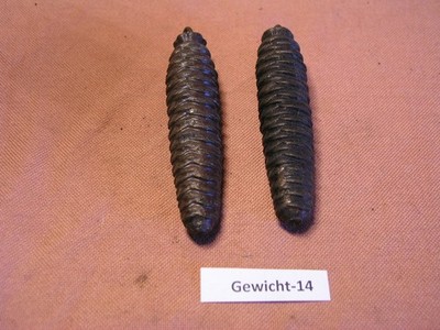 2x Antike 250g Kuckucksuhrgewichte Cuckoo clock Tannenzapfen Schwarzwalduhr Nr14