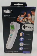 New Braun BNT100US Quick & Easy No Touch 3 in 1 Thermometer Open Box New